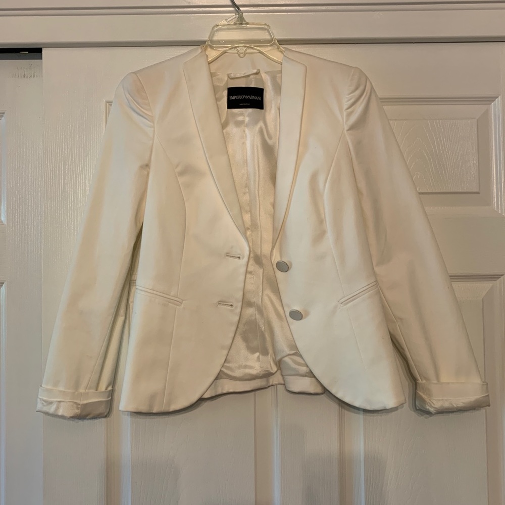 Off white Emporio Armani fitted blazer